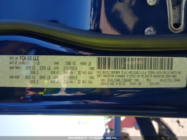 3C4NJCAB0JT286487 Jeep Compass Sport Fwd