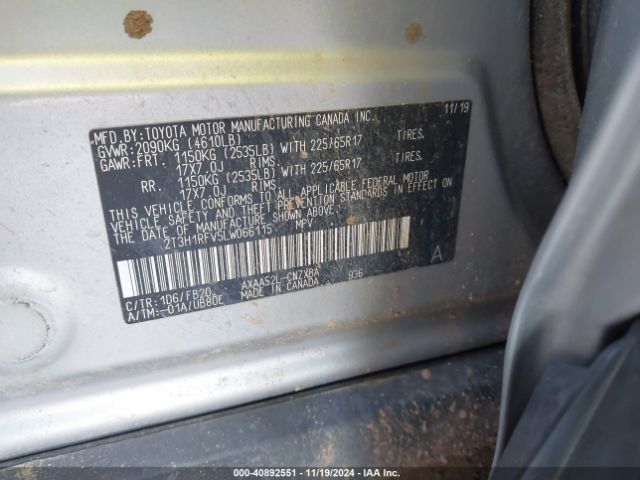 2T3H1RFV5LW066115 Toyota RAV4 LE