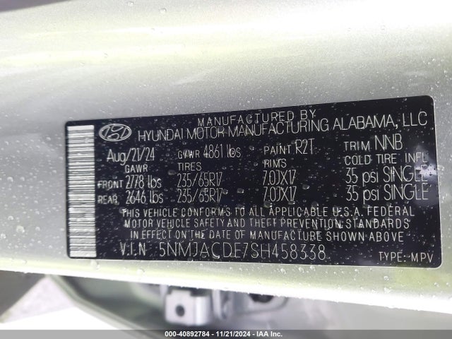 Hyundai TUCSON SE 2025 5NMJACDE7SH458338 Image 9