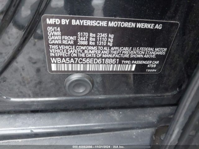 WBA5A7C56ED618861 BMW 528i Xdrive