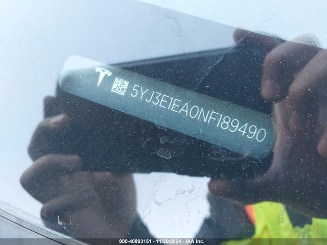 2022 TESLA MODEL 3 5YJ3E1EA0NF189490 Photo 8