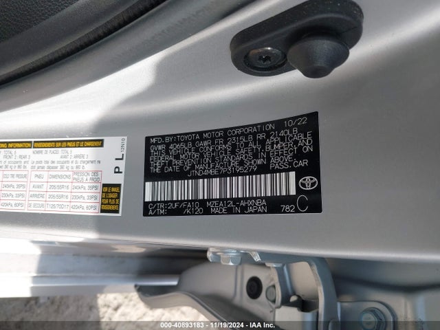 Toyota COROLLA SE 2023 JTND4MBE7P3195279 Image 9