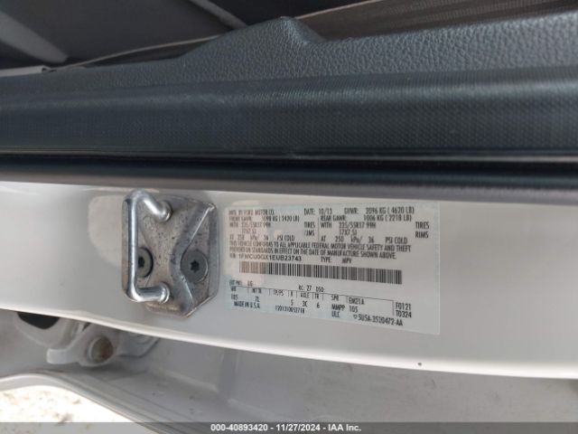 1FMCU0GX1EUB23743 Ford ESCAPE SE