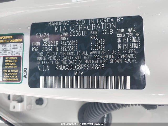 KIA Ev6 Light Long Range 2024 KNDC3DLC8R5214848 Image 9