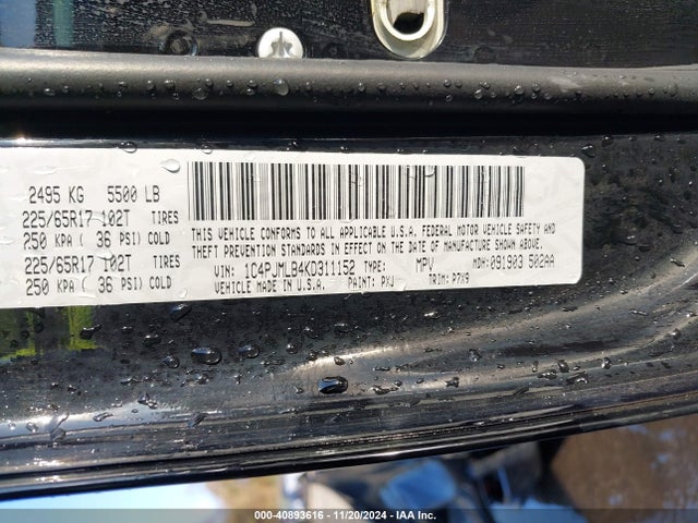 1C4PJMLB4KD311152 Jeep Cherokee Latitude Plus 4x4