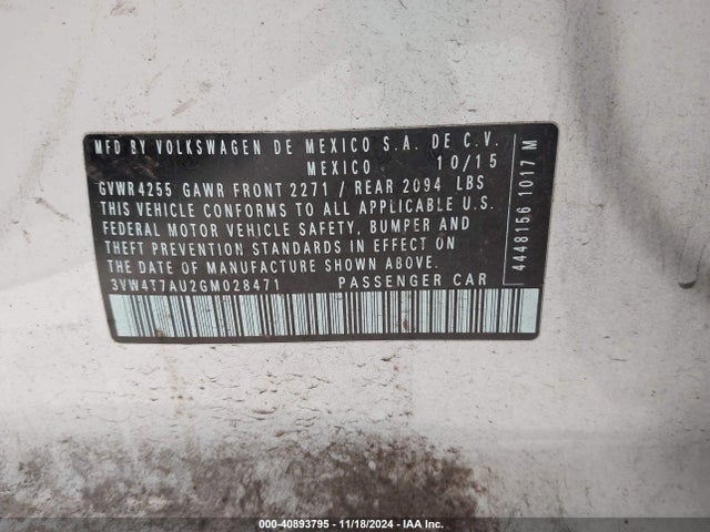 3VW4T7AU2GM028471 Volkswagen Golf Gti Se 4-door