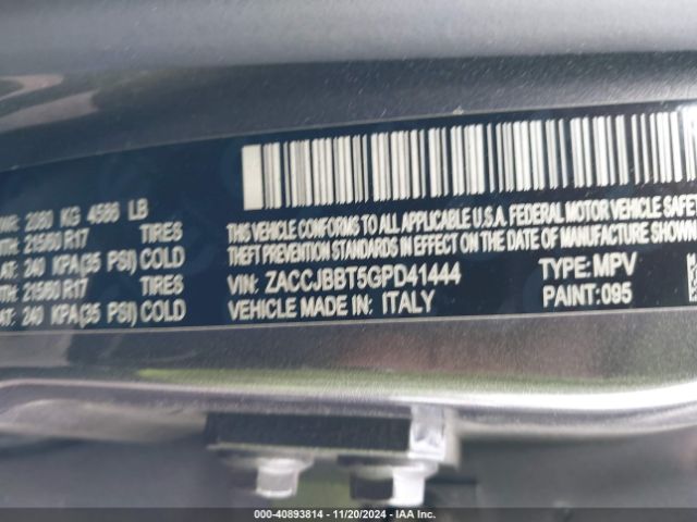 ZACCJBBT5GPD41444 Jeep Renegade Latitude