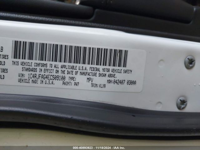 1C4RJFAG4EC509100 Jeep Grand Cherokee Altitude