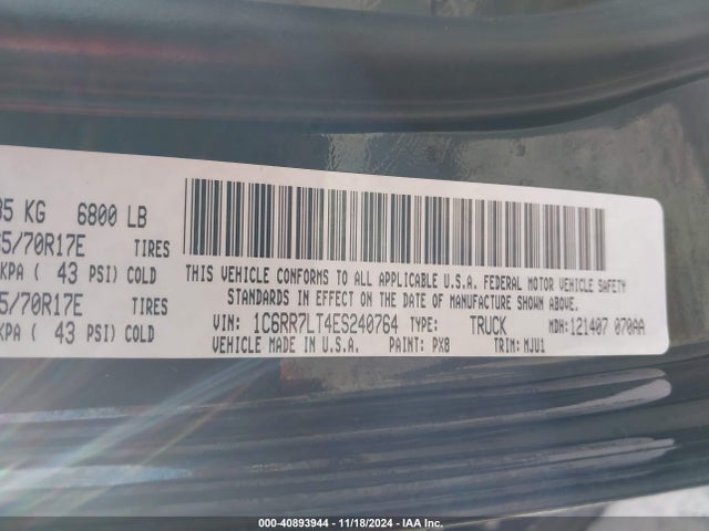 1C6RR7LT4ES240764 RAM 1500 Outdoorsman