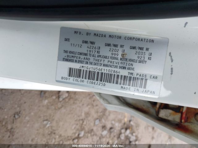 JM1GJ1U56E1102864 Mazda Mazda6 I Sport
