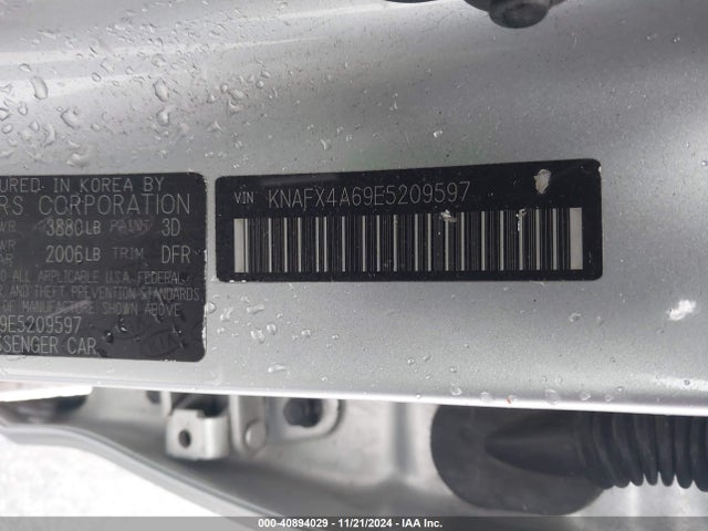 KNAFX4A69E5209597 KIA FORTE LX