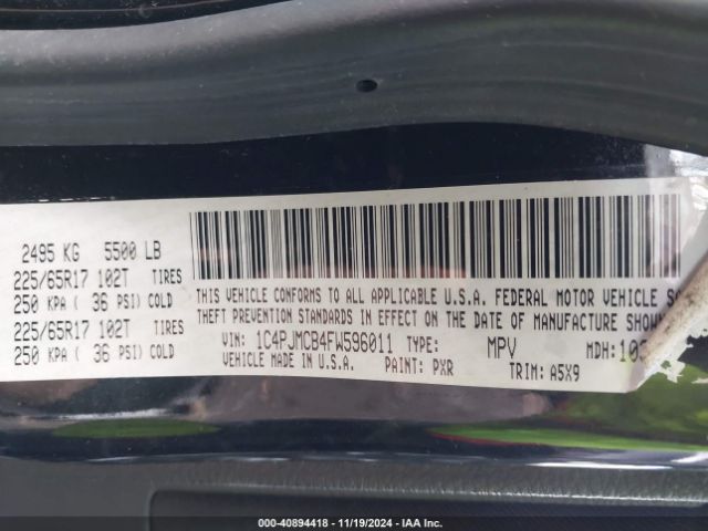 1C4PJMCB4FW596011 Jeep Cherokee Latitude