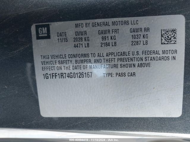 1G1FF1R74G0126167 Chevrolet Camaro 1ss