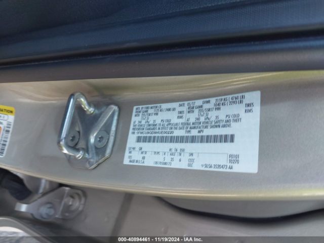 1FMCU9GD9HUE00220 Ford ESCAPE SE