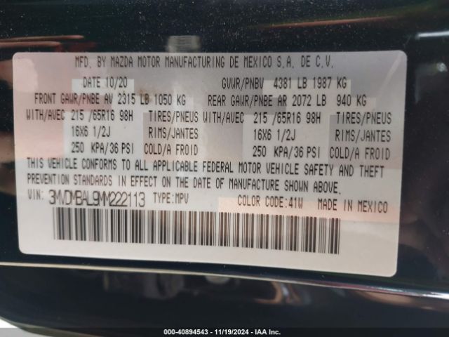 3MVDMBAL9MM222113 Mazda Cx-30 2.5 S