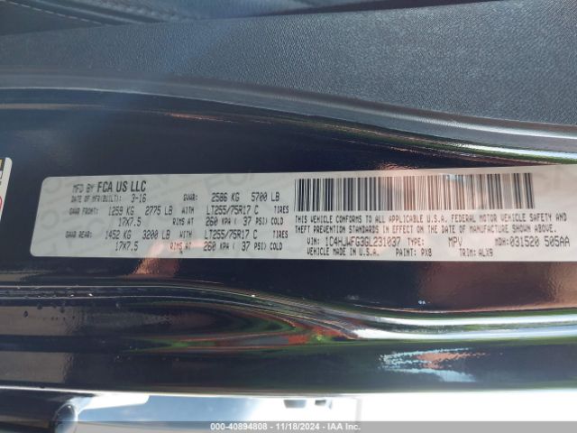 1C4HJWFG3GL231037 Jeep Wrangler Unlimited Rubicon Hard Rock