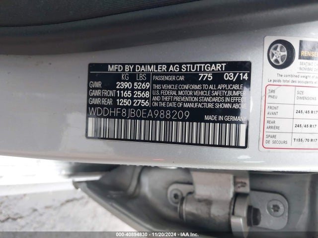 WDDHF8JB0EA988209 Mercedes-Benz E 350 4matic