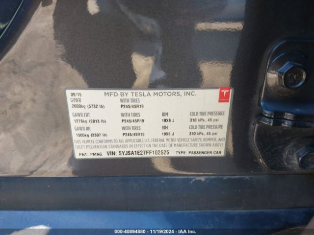 5YJSA1E27FF102525 Tesla Model S 70d/85d/p85d