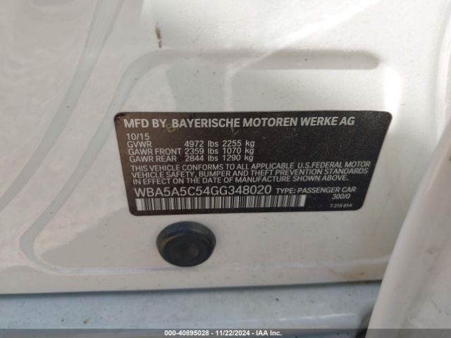 WBA5A5C54GG348020 BMW 528I