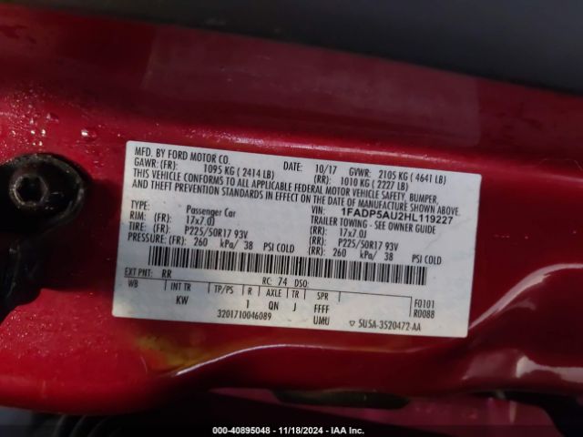 1FADP5AU2HL119227 Ford C-max Hybrid Se