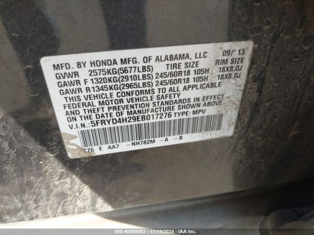 5FRYD4H29EB017276 Acura MDX