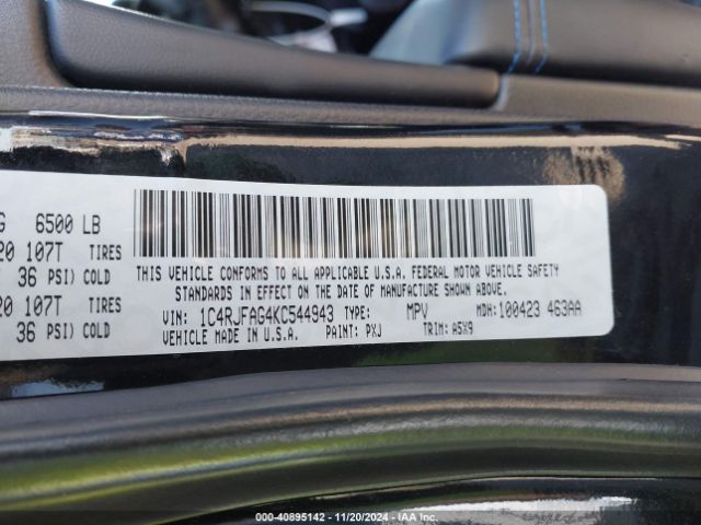 1C4RJFAG4KC544943 Jeep Grand Cherokee Upland 4x4