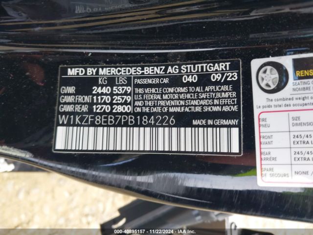 W1KZF8EB7PB184226 Mercedes-Benz E 350 4matic