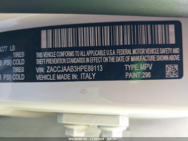 ZACCJAAB3HPE89113 Jeep Renegade Sport Fwd