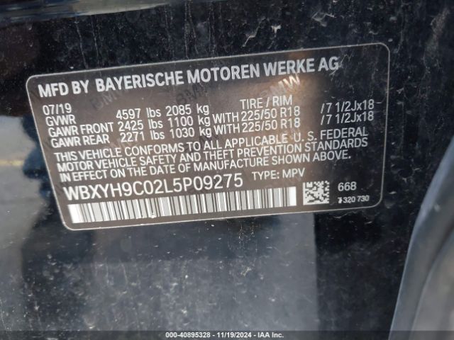 2020 BMW X2 WBXYH9C02L5P09275 Photo 8