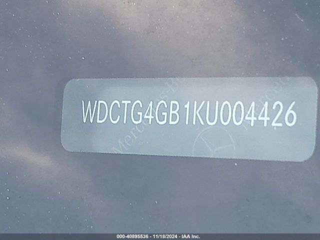 WDCTG4GB1KU004426 Mercedes-Benz Gla 250 4matic