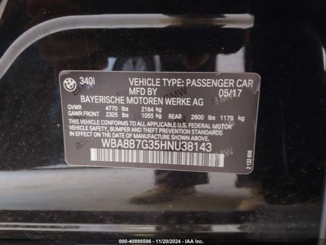 WBA8B7G35HNU38143 BMW 340i Xdrive