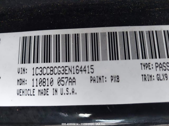 40895614 :رقم المزاد ، 1C3CCBCG3EN164415 vin ، 2014 Chrysler 200 Limited مزاد بيع