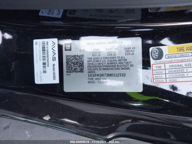 1G1FH1R73M0112332 Chevrolet Camaro Rwd  2ss