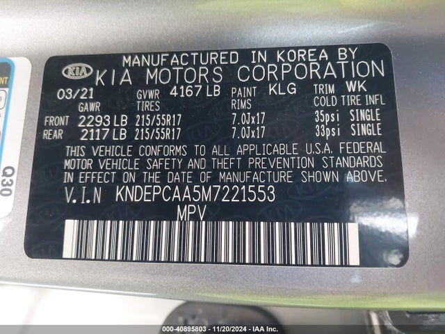 KIA Seltos Lx 2021 KNDEPCAA5M7221553 Image 9