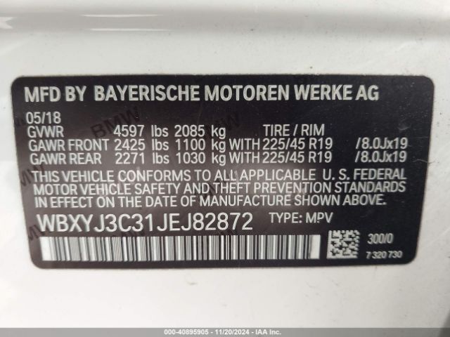 WBXYJ3C31JEJ82872 BMW X2 Sdrive28i