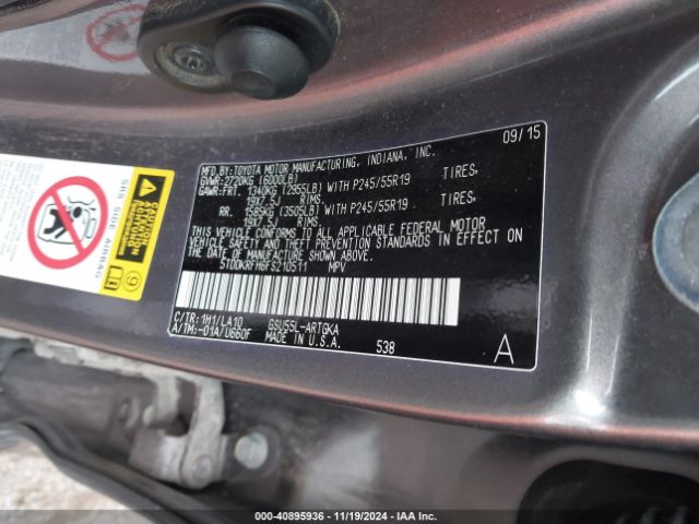 5TDDKRFH6FS210511 Toyota Highlander Limited V6