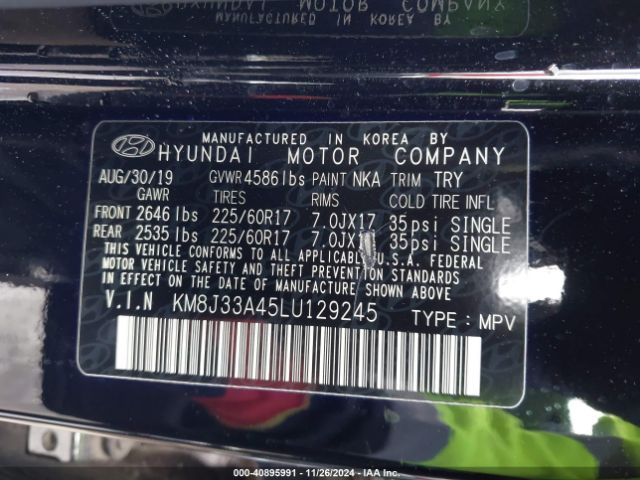 KM8J33A45LU129245 Hyundai Tucson Value