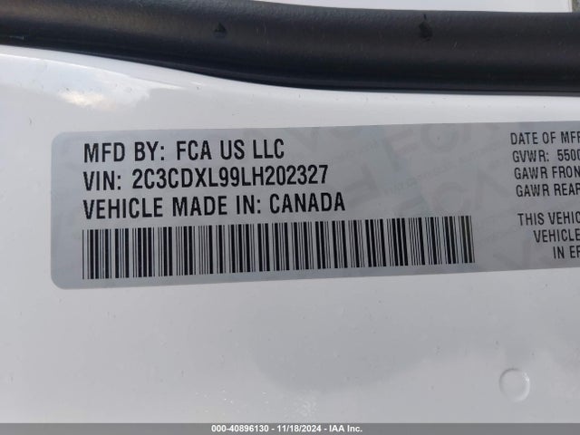 Dodge Charger Srt Hellcat Rwd 2020 2C3CDXL99LH202327 Image 9