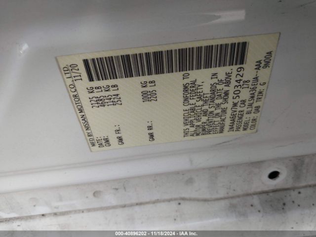 1N4AA6EV7MC503429 Nissan Maxima Sr Xtronic Cvt