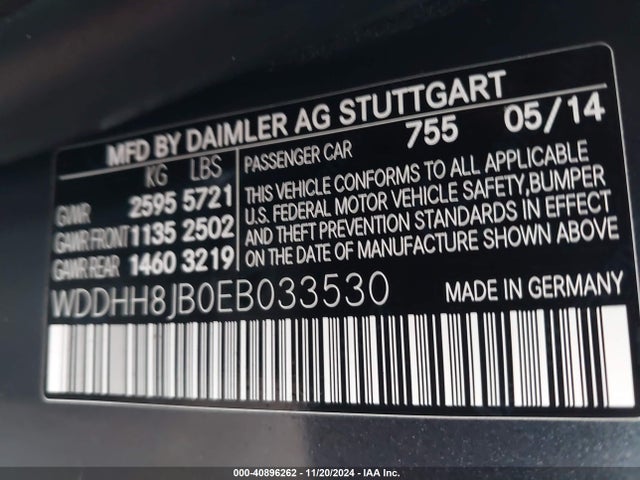WDDHH8JB0EB033530 Mercedes-Benz E 350 4matic