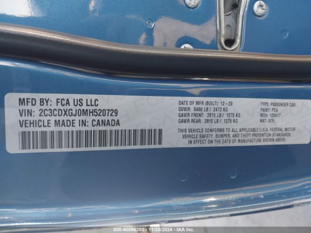 2021 DODGE CHARGER 2C3CDXGJ0MH520729 Photo 8