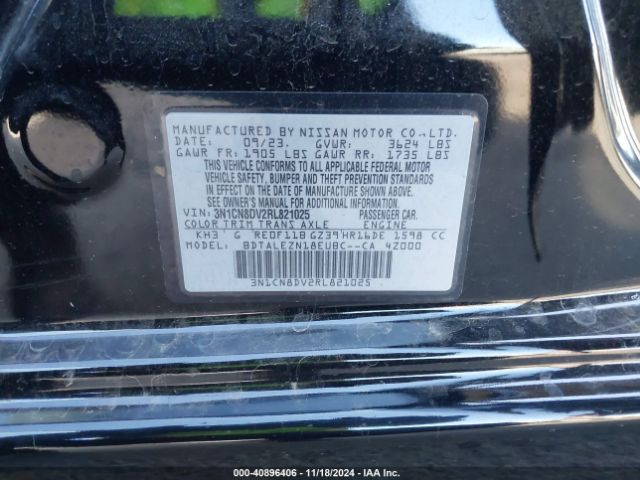 3N1CN8DV2RL821025 Nissan Versa 1.6 S