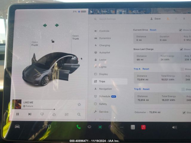 5YJ3E1EA3JF047497 Tesla Model 3 Long Range/mid Range
