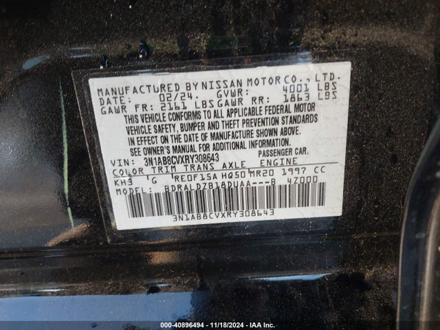 Nissan Sentra Sv Xtronic Cvt 2024 3N1AB8CVXRY308643 Image 9