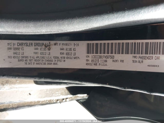 Chrysler 200 S 2015 1C3CCCBB1FN587569 Image 9