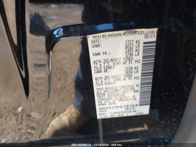 1N6ED1EJ7PN638368 Nissan Frontier Sv 4x2