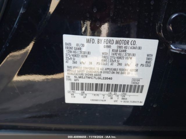 5LM5J7WC7LGL22040 Lincoln Aviator Reserve