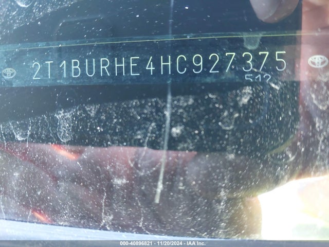 Toyota COROLLA LE 2017 2T1BURHE4HC927375 Image 9