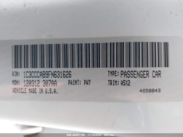 Chrysler 200 Limited 2015 1C3CCCAB9FN631626 Image 9