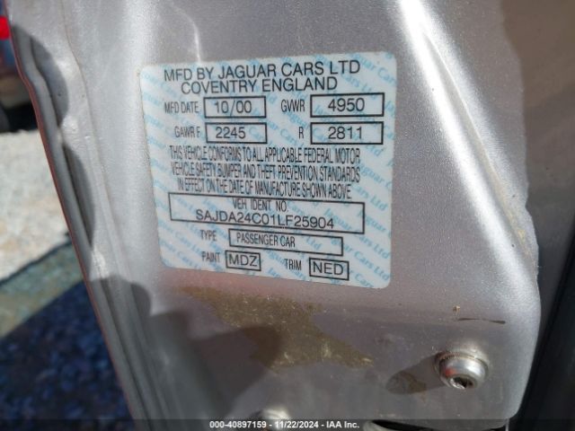 2001 JAGUAR XJ8 SAJDA24C01LF25904 Photo 8